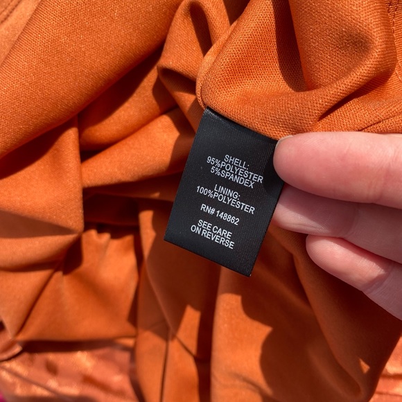 Torrid orange leopard print silky skirt - Picture 5 of 9